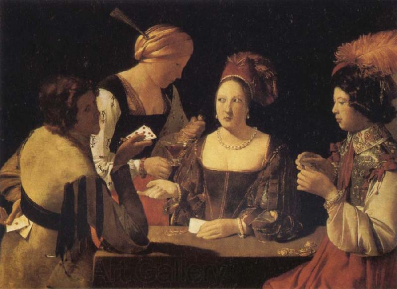 Georges de La Tour The Card-Sharp with the Ace of Spades Norge oil painting art